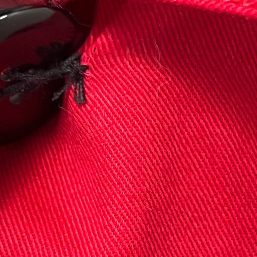 Daisy Fuentes Vibrant Red Double-Breasted Pea Coat - Picture 5 of 7